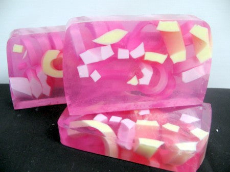 Raspberry Lemonade Soap Slice